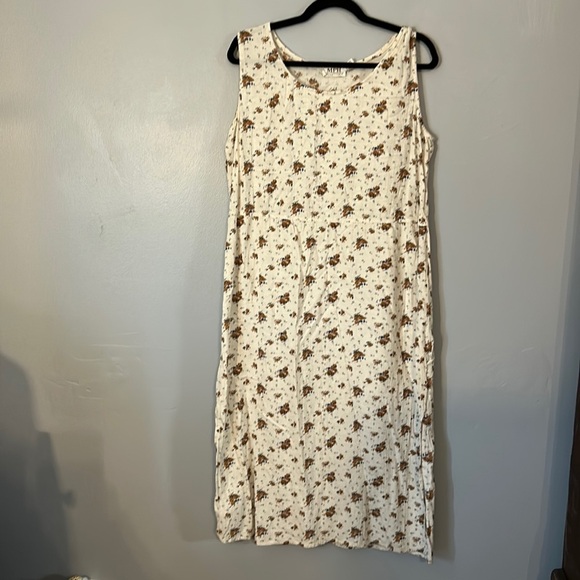 MPH Collection Ditzy Floral Linen Shift Dress Size 1X - Picture 2 of 5